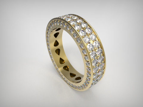3D Jewlery Gold Alliance Ring